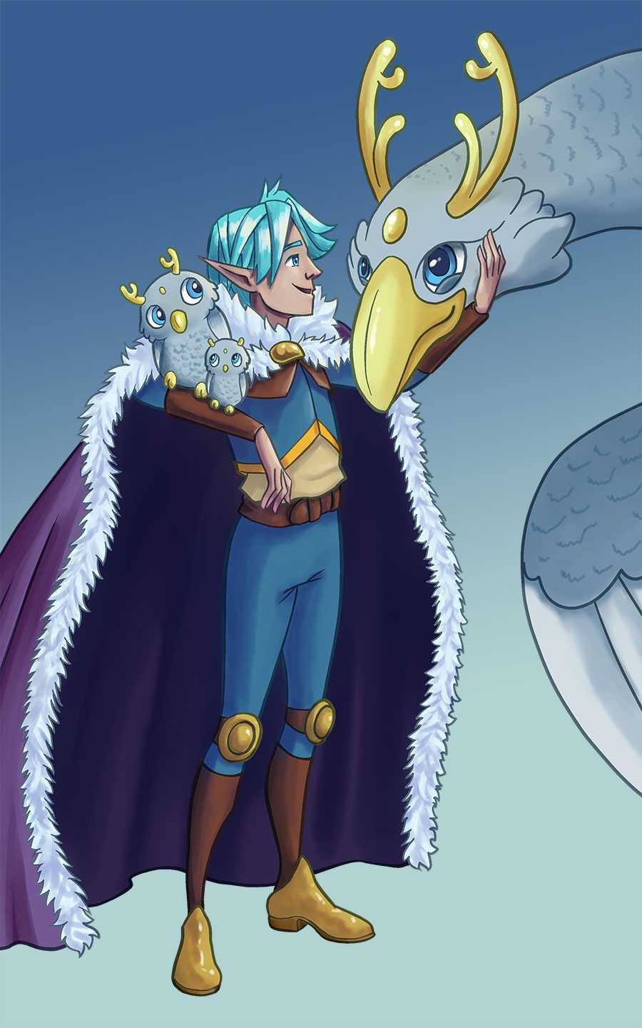 Snow Elf with Birds